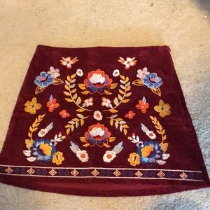 Burgundy skirt